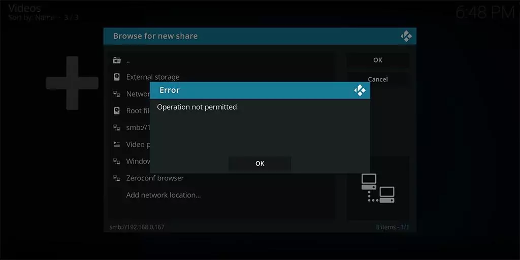 After following Easy Kodi SMB Setup, you still get Operation not permitted? 