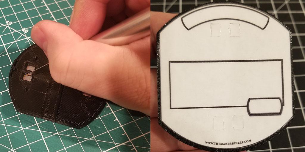 Using a precision cutting knife, cut each window on all four sides on all of the Mass MTG Dry Erase Tokens