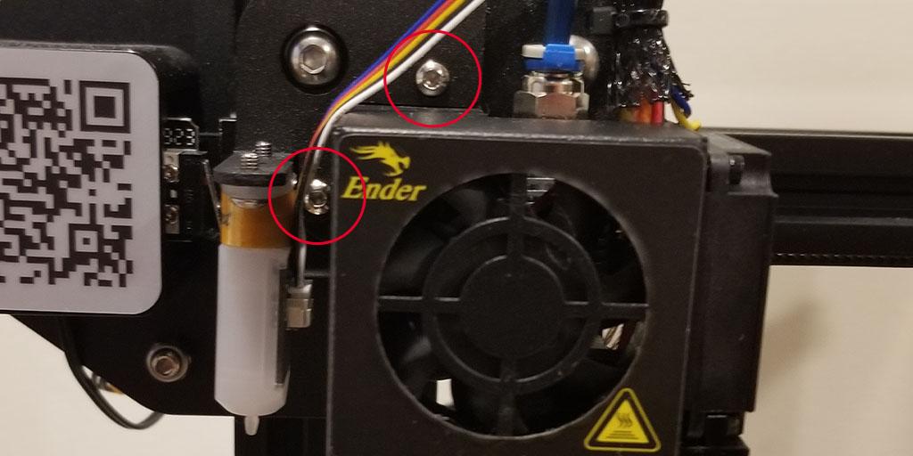 One way to fix the Ender 3 Pro Thermal Runaway error is to begin by removing the highlighted screws from the fan shroud