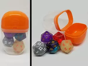 Another of the cool MTG accessories is a oversized spindown container. Shown here is a Tic-Tac container being used to hold 5 oversized spindowns.