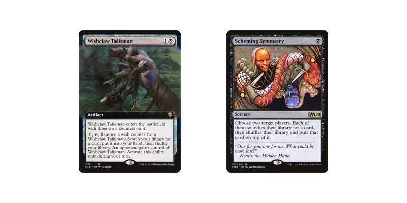 3 black enchantment removal spells for teaming up with an opponent: Wishclaw Talisman & Scheming Symmetry