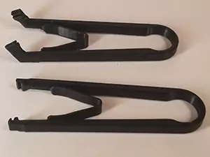 The next set of 3D printed tools are actually a pair of 3D print tools. Shown in the photo is a pair of JST tweezers to assist with safely remove a JST connector.