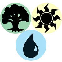 MTG Forest, Plains & Island symbols with the text 'Bant' below it.